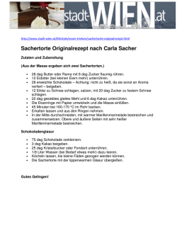Sachertorte Originalrezept nach Carla Sacher