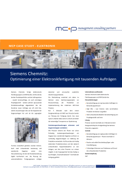 Siemens Chemnitz - Produktionsplanung
