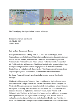 Die Vereinigung der afghanischen Juristen in Europa