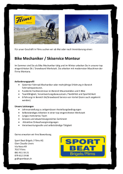 Bike Mechaniker / Skiservice Monteur