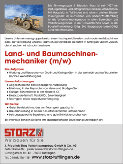 Land- und Baumaschinen- mechaniker (m/w)