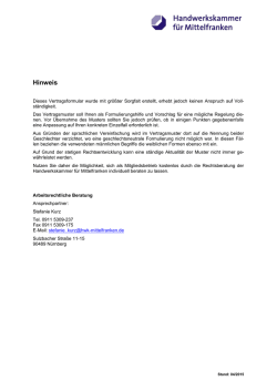Hinweis - Handwerkskammer f&uuml;r Mittelfranken