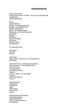 Handwerksberufe