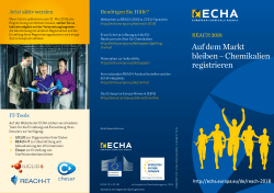 Auf dem Markt bleiben – Chemikalien registrieren - ECHA