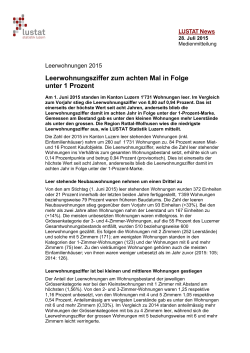 LUSTAT News - LUSTAT Statistik Luzern