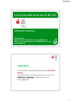 H. Guericke: Leitsymptom Hypox&auml;mie