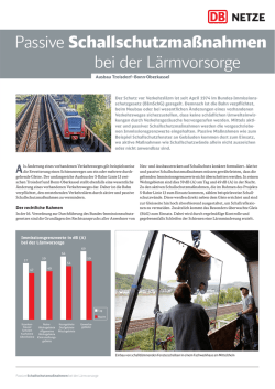 Passive Schallschutz maßnahmen bei der