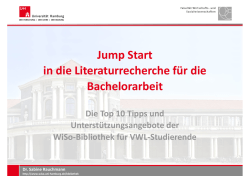 Informationen der Bibliothek zu ihren