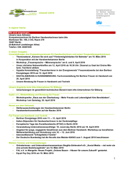Infobrief 3/2016 In eigener Sache: Wir sind umgezogen. Unsere