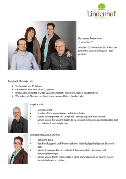 Das neue Team vom &bdquo;Lindenhof&ldquo;: