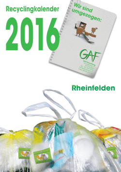 Rheinfelden Recyclingkalender