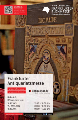 Standplan der Frankfurter Antiquariatsmesse 2015