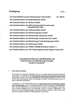 Festlegung - Rh&ouml;nEnergie Fulda GmbH