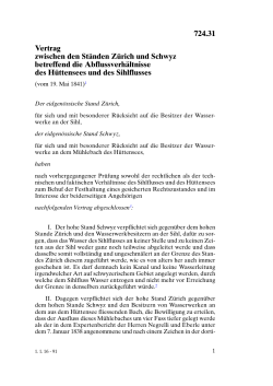724.31 Vertrag zwischen den Ständen Zürich und Schwyz