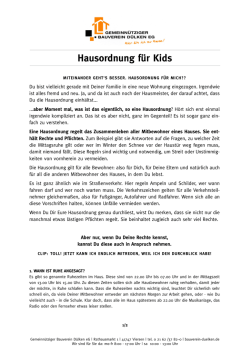 hausordnung f&uuml;r kids