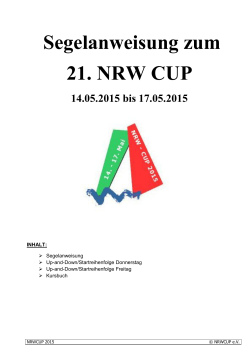 2015 Segelanweisung - NRW Cup Segel Regatta