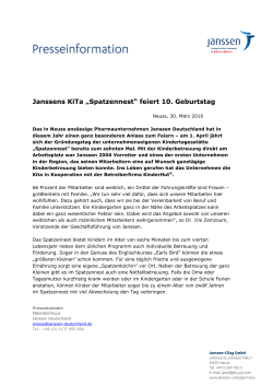 Janssens KiTa &bdquo;Spatzennest&ldquo; feiert 10. Geburtstag