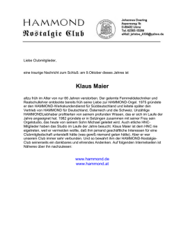 Klaus Maier - Hammond.de