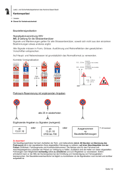 Baustellensiganlisation - Kantonspolizei Basel