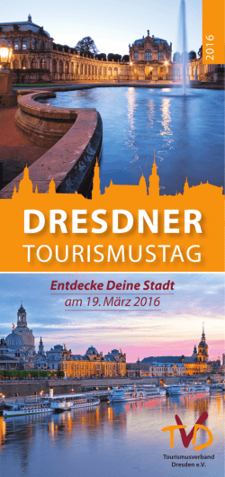 Dresdner Tourismustag 2016 - Programmflyer