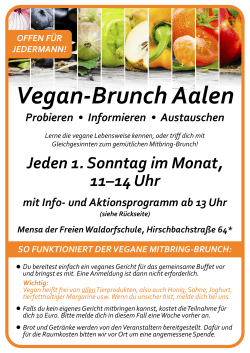 Flyer Vegan Brunch Programm 2016