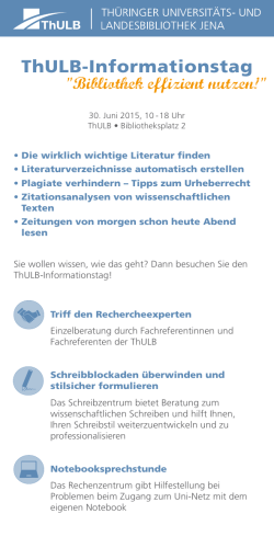 ThULB-Informationstag