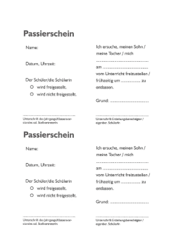 Datum, Uhrzeit: Der Schüler/die Schülerin