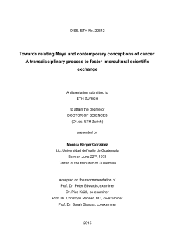 Towards relating Maya and contemporary conceptions of cancer: A
