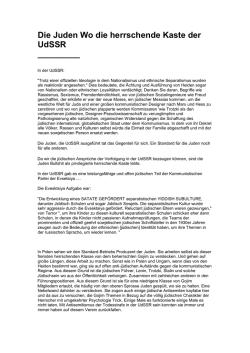 Die Juden Wo die herrschende Kaste der UdSSR