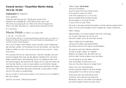 Text der Trauerfeier / Funeralservice to read as pdf