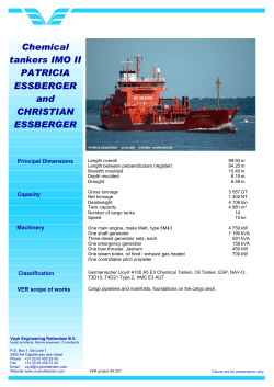 Chemical tankers IMO II PATRICIA ESSBERGER and CHRISTIAN