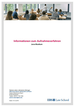 Infos zum Aufnahmeverfahren