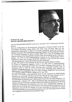 Professor Dr. med. FRANZ GROSSE