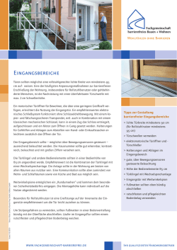Eingangsbereiche - Fachgemeinschaft Barrierefrei