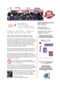 Einladung - Ziegler Elektropartner GmbH
