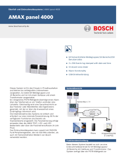 AMAX panel 4000 - Bosch Security Systems