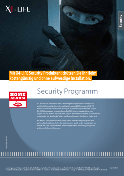 Security Programm - Lived non food GmbH