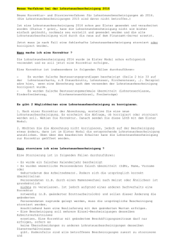 Neues Verfahren bei der Lohnsteuerbescheinigung 2016 Neues
