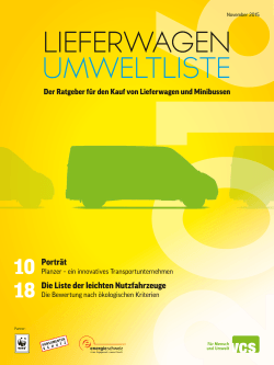 Lieferwagen-UmweLtListe 2016 - Auto