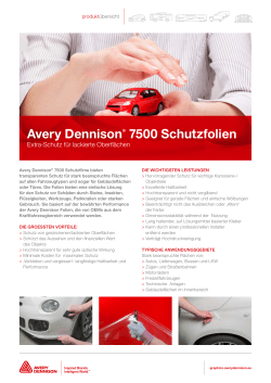 Avery Dennison® 7500 Schutzfolien