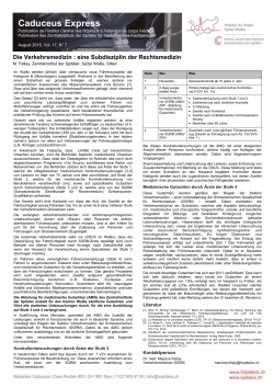 Die Verkehrsmedizin : eine Subdisziplin der Rechtsmedizin
