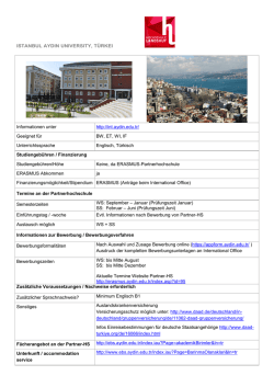 ISTANBUL AYDIN UNIVERSITY, T&Uuml;RKEI Informationen unter http