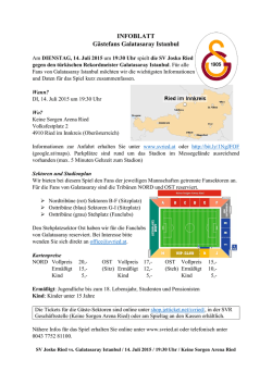 INFOBLATT Gästefans Galatasaray Istanbul