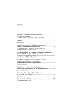 Inhalt - Verlag Barbara Budrich