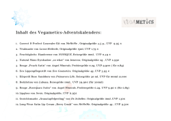 Inhalt des Vegametics