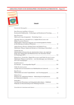 Inhalt - Institut f&uuml;r Geographie und Regionalforschung