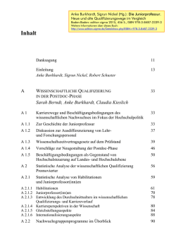 Durkhardt/Nickel (Hg.): Die Juniorprofessur 2015