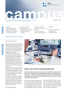 Inhalt Editorial