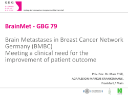 BrainMet - GBG 79 Brain Metastases in Breast Cancer Network