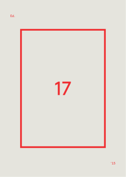 Edition Nr. 17 - Berliner Festspiele